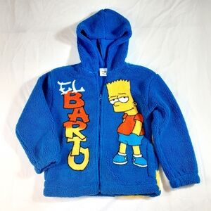 Blue Kids Hoodie with Cartoon Print